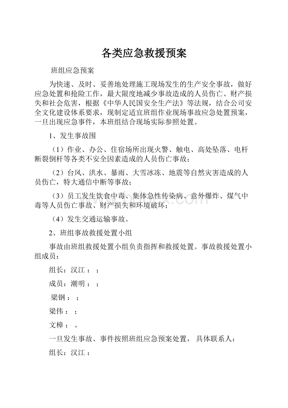 各类应急救援预案.docx