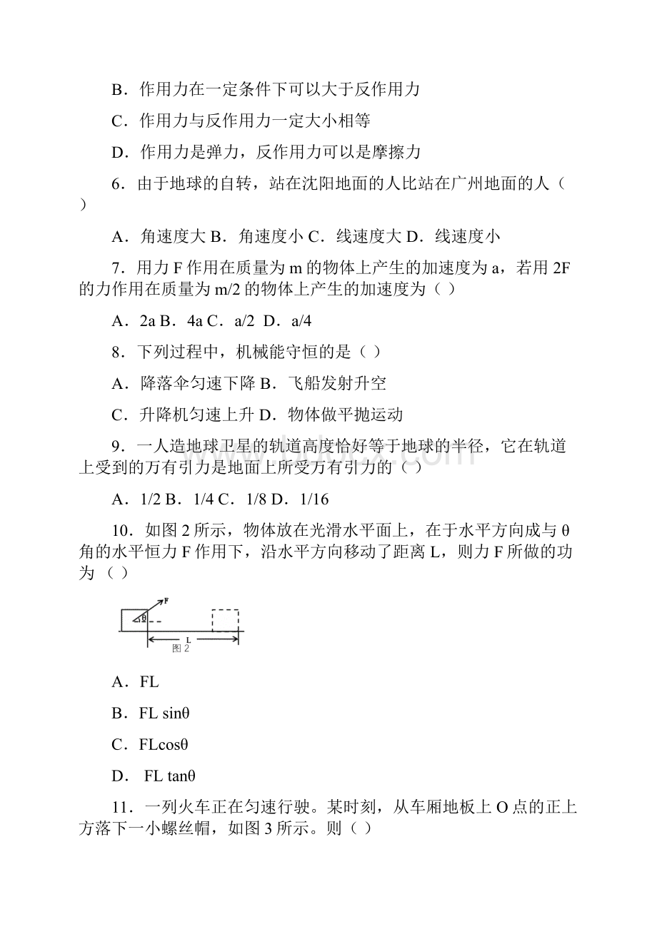 辽宁省学业水平测试物理真题.docx_第2页