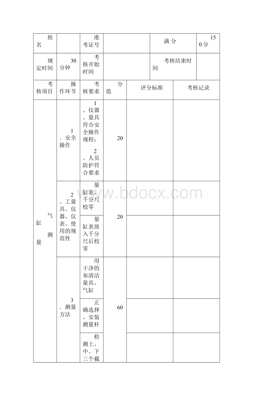 对口单独招生汽车类专业技能考试评分标准及工单.docx_第2页