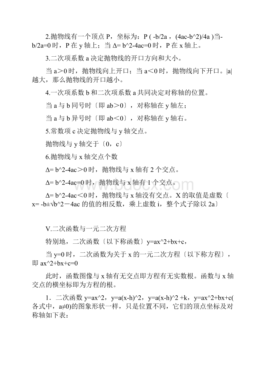 二次函数知识点总结归纳.docx_第2页