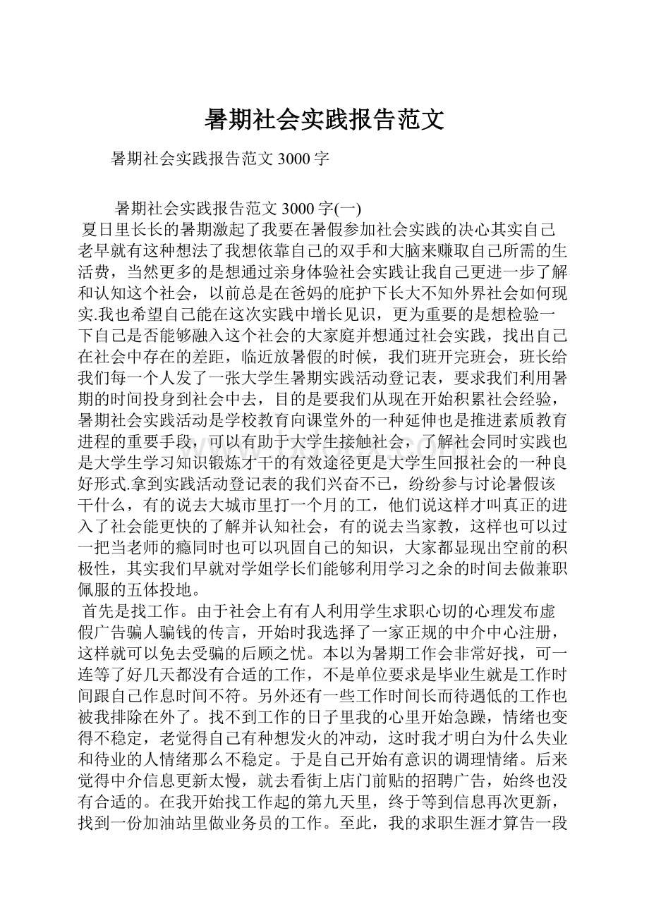 暑期社会实践报告范文.docx