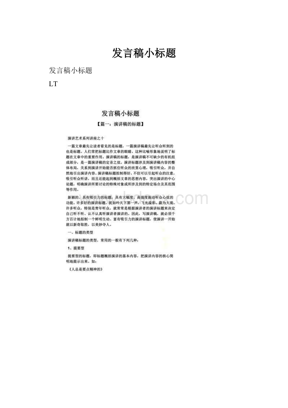 发言稿小标题.docx