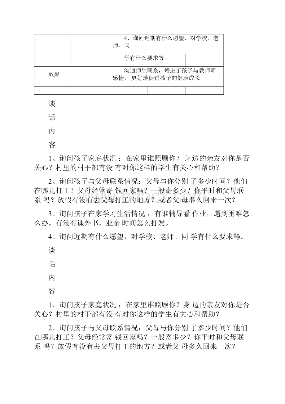 留守儿童谈心记录40篇.docx_第3页