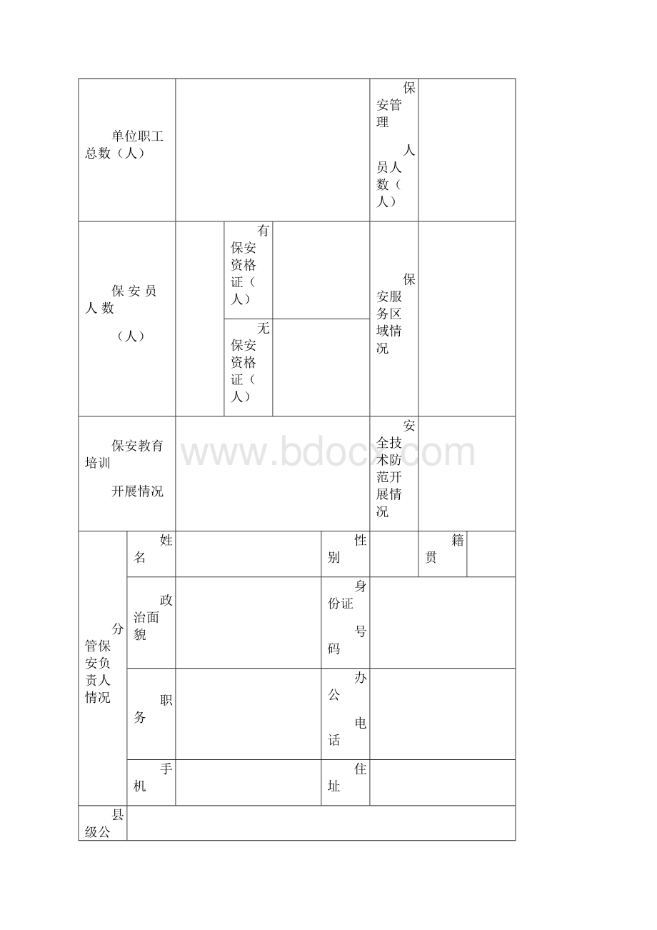 福建自行招用保安员的单位保安员信息采集表.docx_第3页