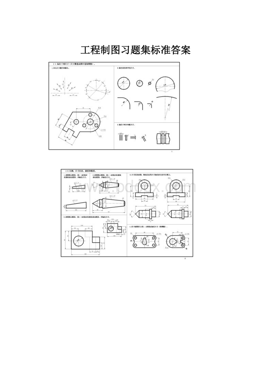 工程制图习题集标准答案.docx_第1页