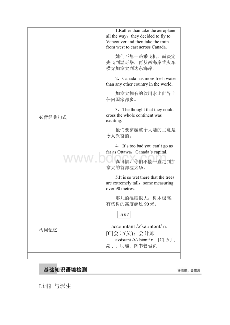 高考英语一轮复习 知识排查突破 book 3 Unit 5 Candada the true north 新人教版.docx_第3页