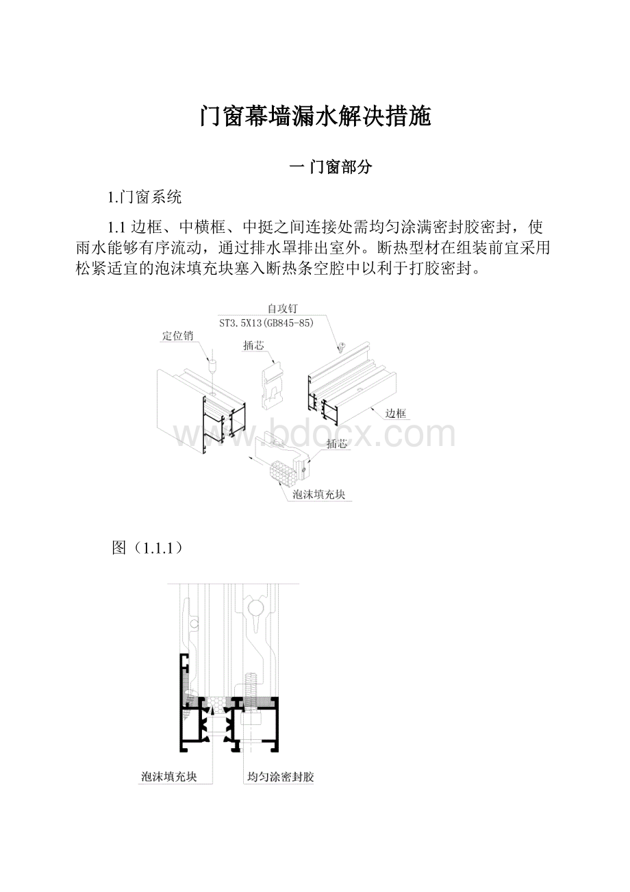 门窗幕墙漏水解决措施.docx_第1页