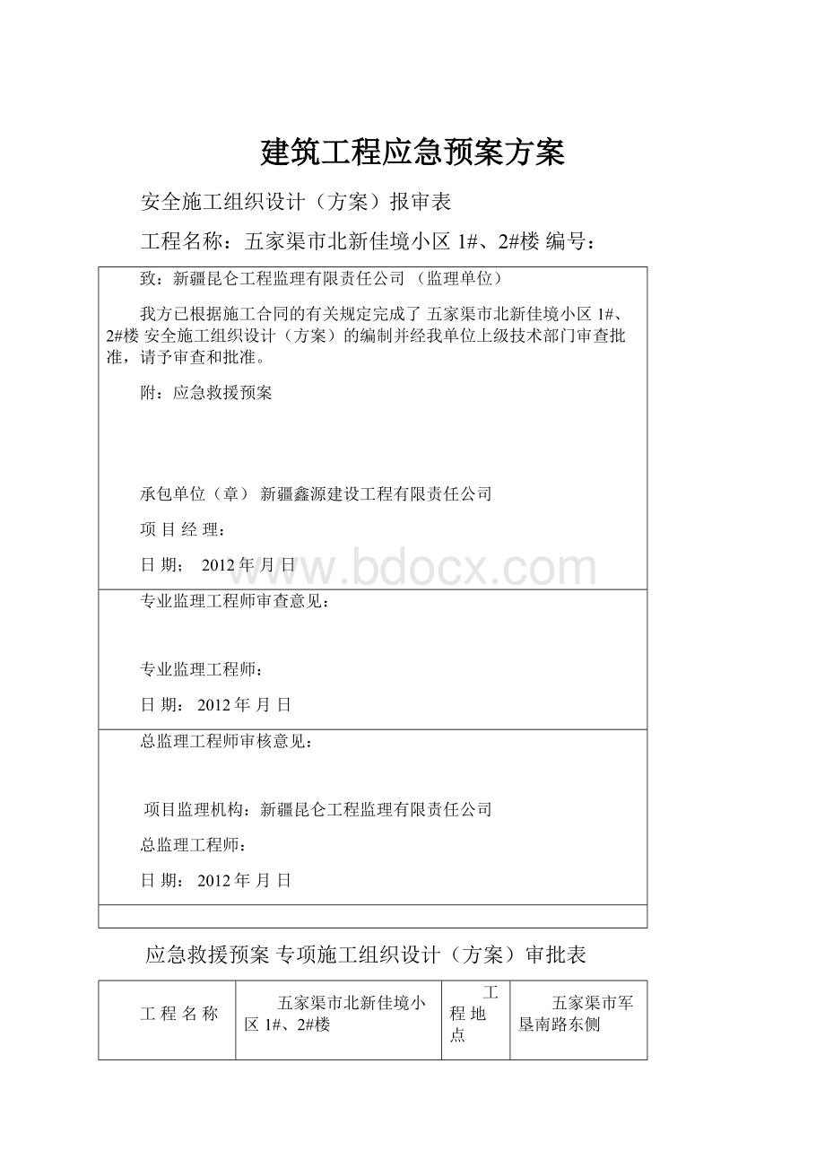 建筑工程应急预案方案.docx