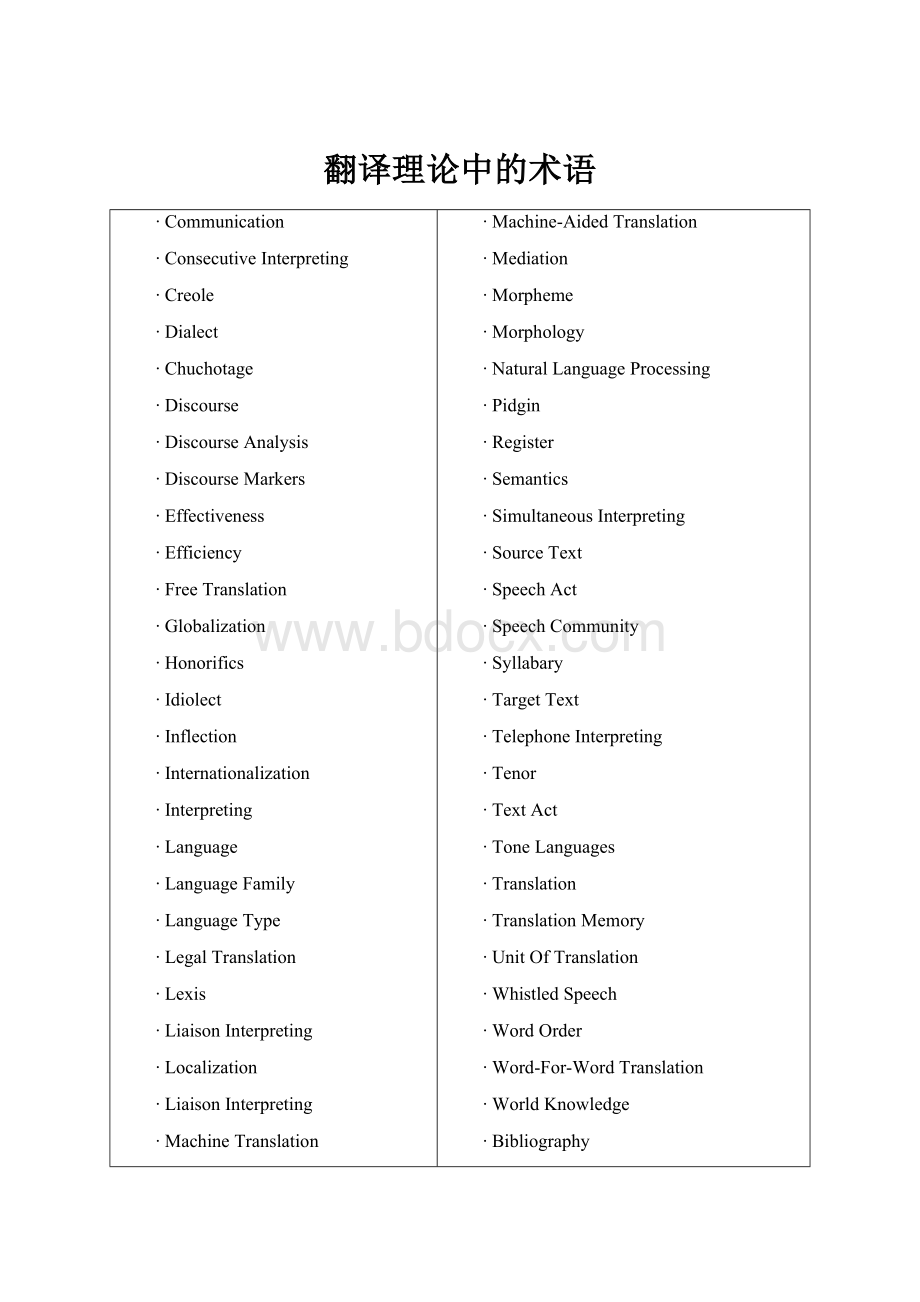 翻译理论中的术语.docx_第1页