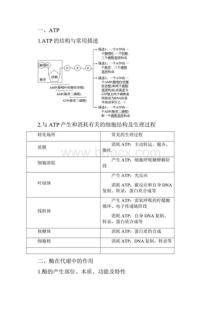 版高考生物大二轮复习 专题二 ATP酶与物质运输 考点1 ATP与酶练习.docx_第3页