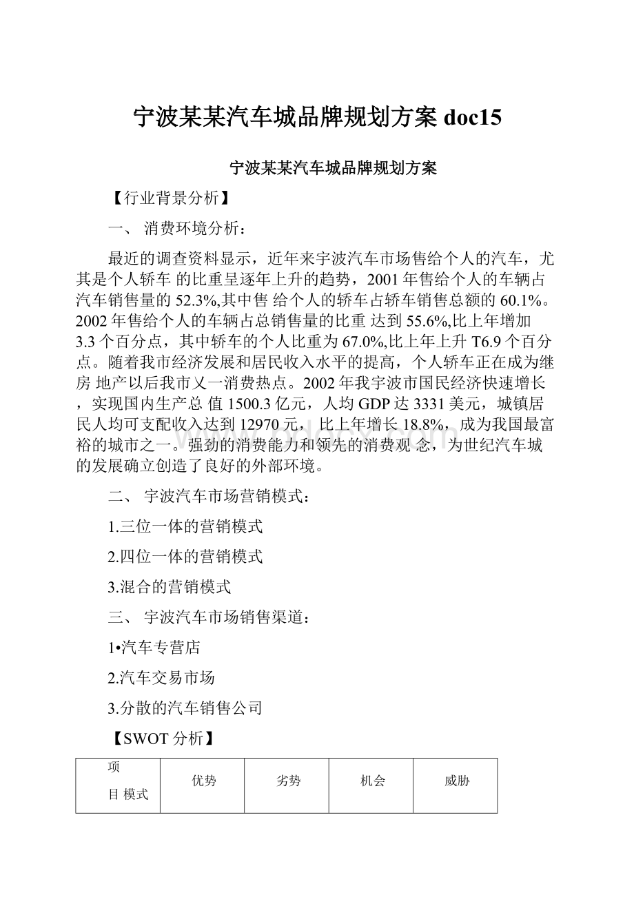 宁波某某汽车城品牌规划方案doc15.docx