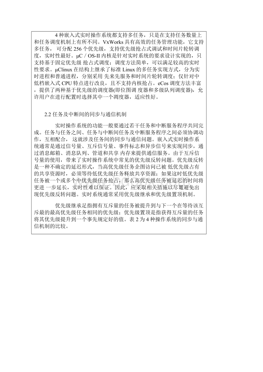 几种嵌入式实时操作系统的分析与比较.docx_第3页