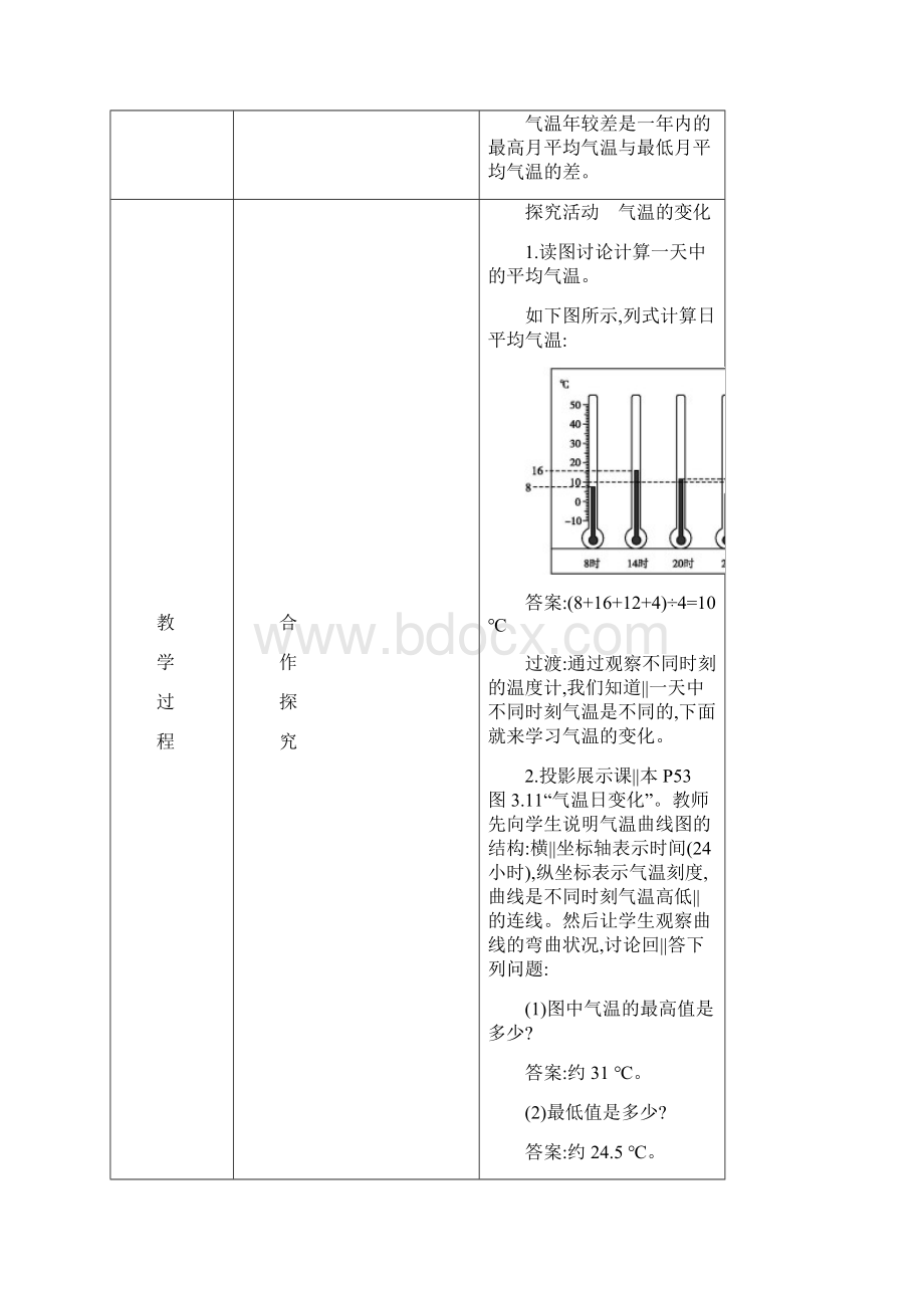 人教版七年级上册地理 第三章 天气与气候 第二节 气温的变化与分布 教案.docx_第3页