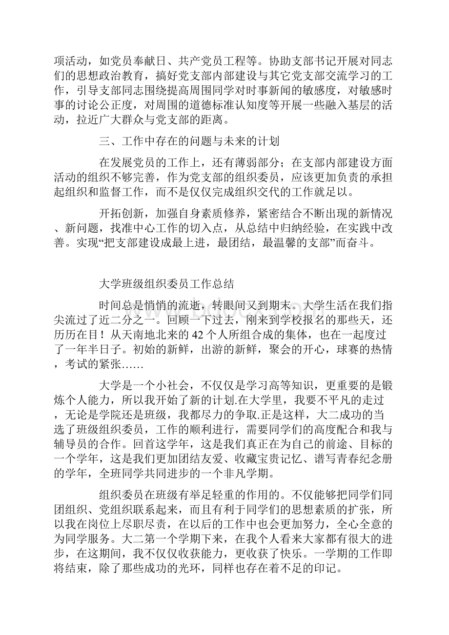 党支部组织委员工作总结.docx_第2页