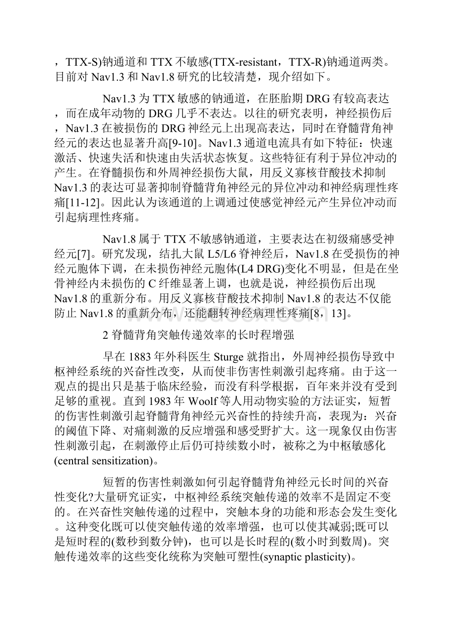 外周神经损伤引起病理性疼痛机制.docx_第3页