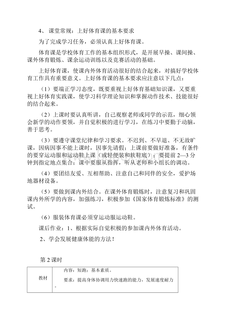 初一体育课全套教案文档资料.docx_第2页