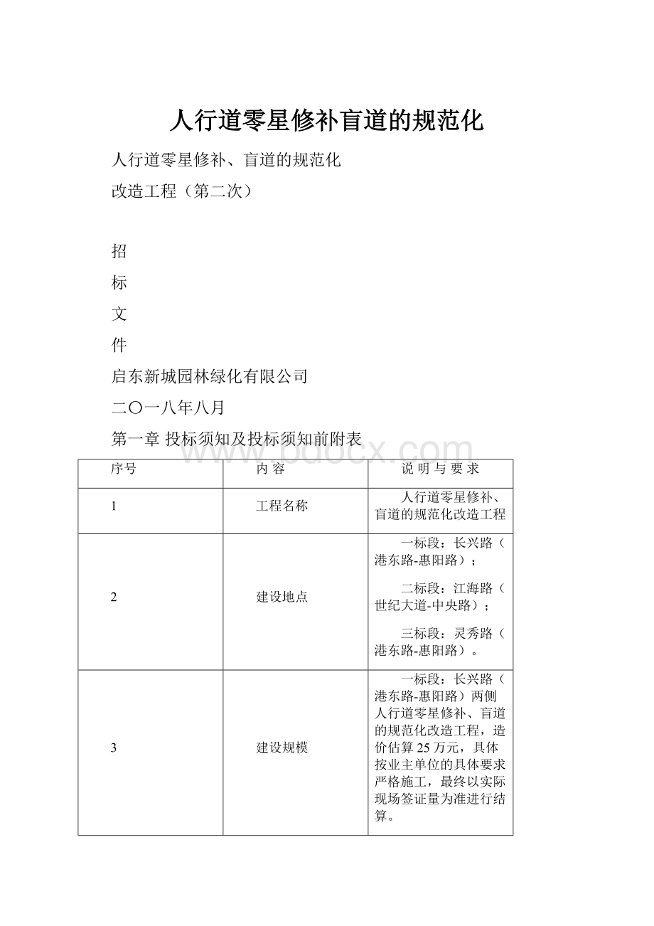 人行道零星修补盲道的规范化.docx