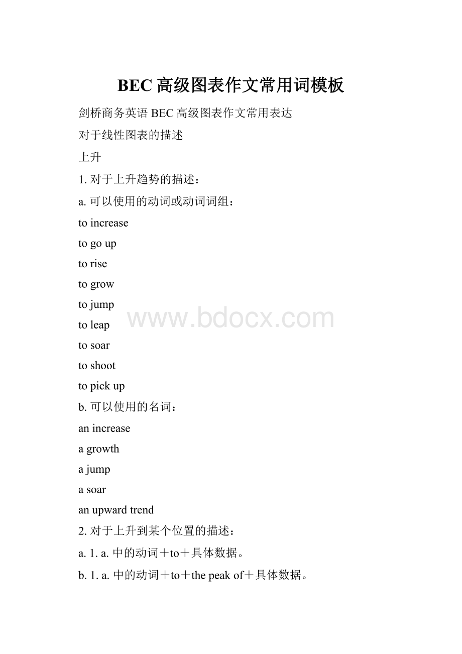 BEC高级图表作文常用词模板.docx_第1页