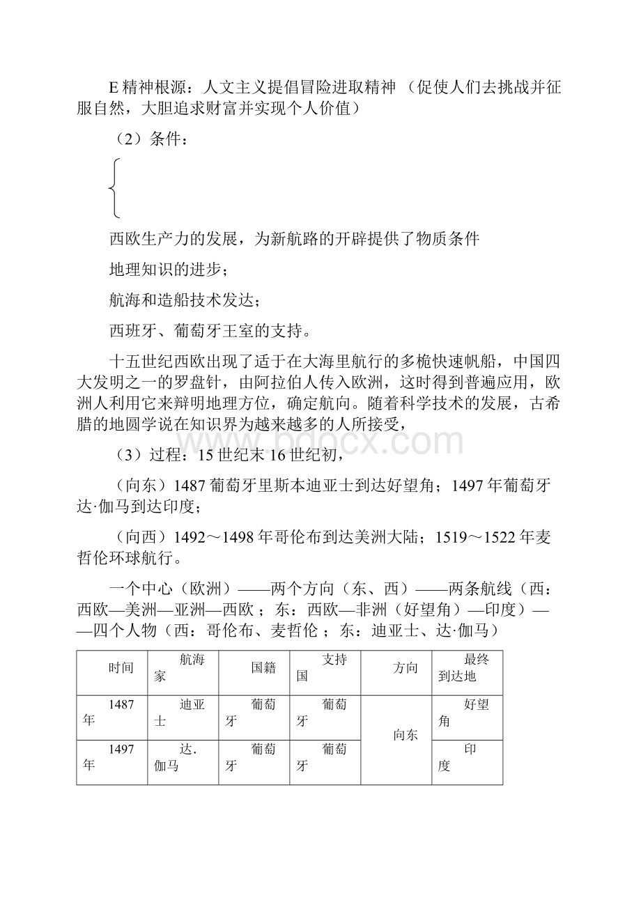 精选教育年高三历史专题复习 走向世界的资本主义市场 教案doc.docx_第3页