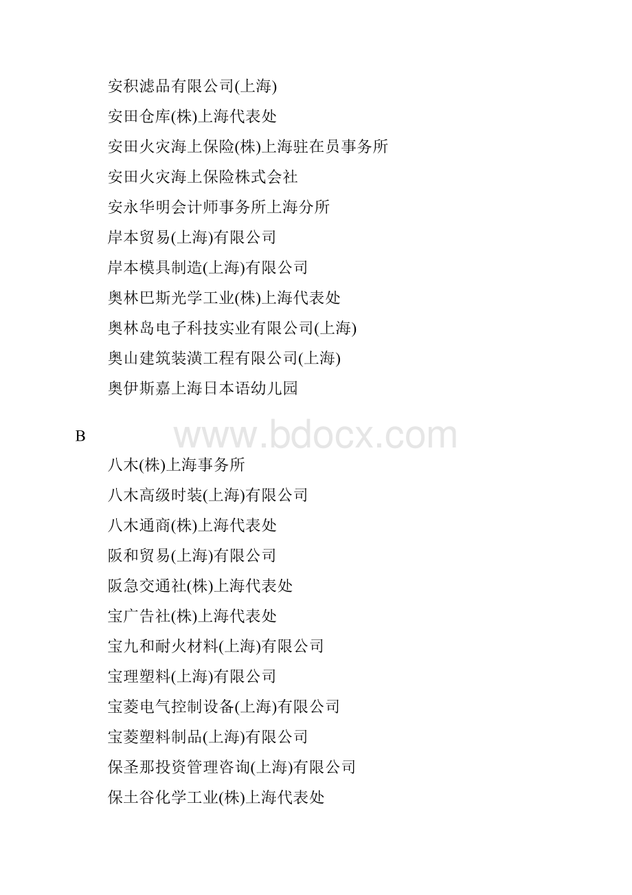 上海重点日资企业名录.docx_第2页