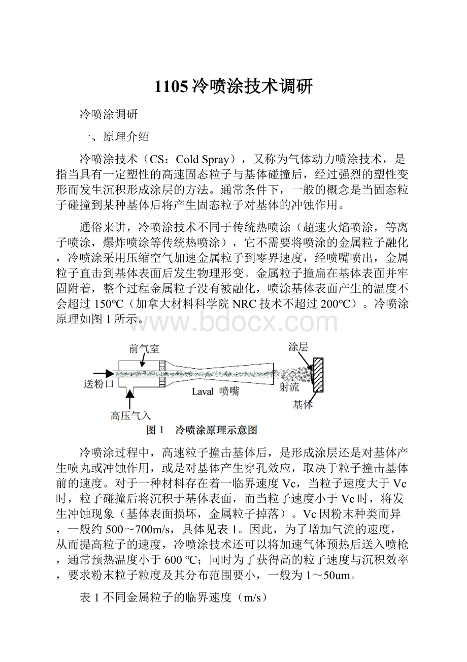 1105冷喷涂技术调研.docx