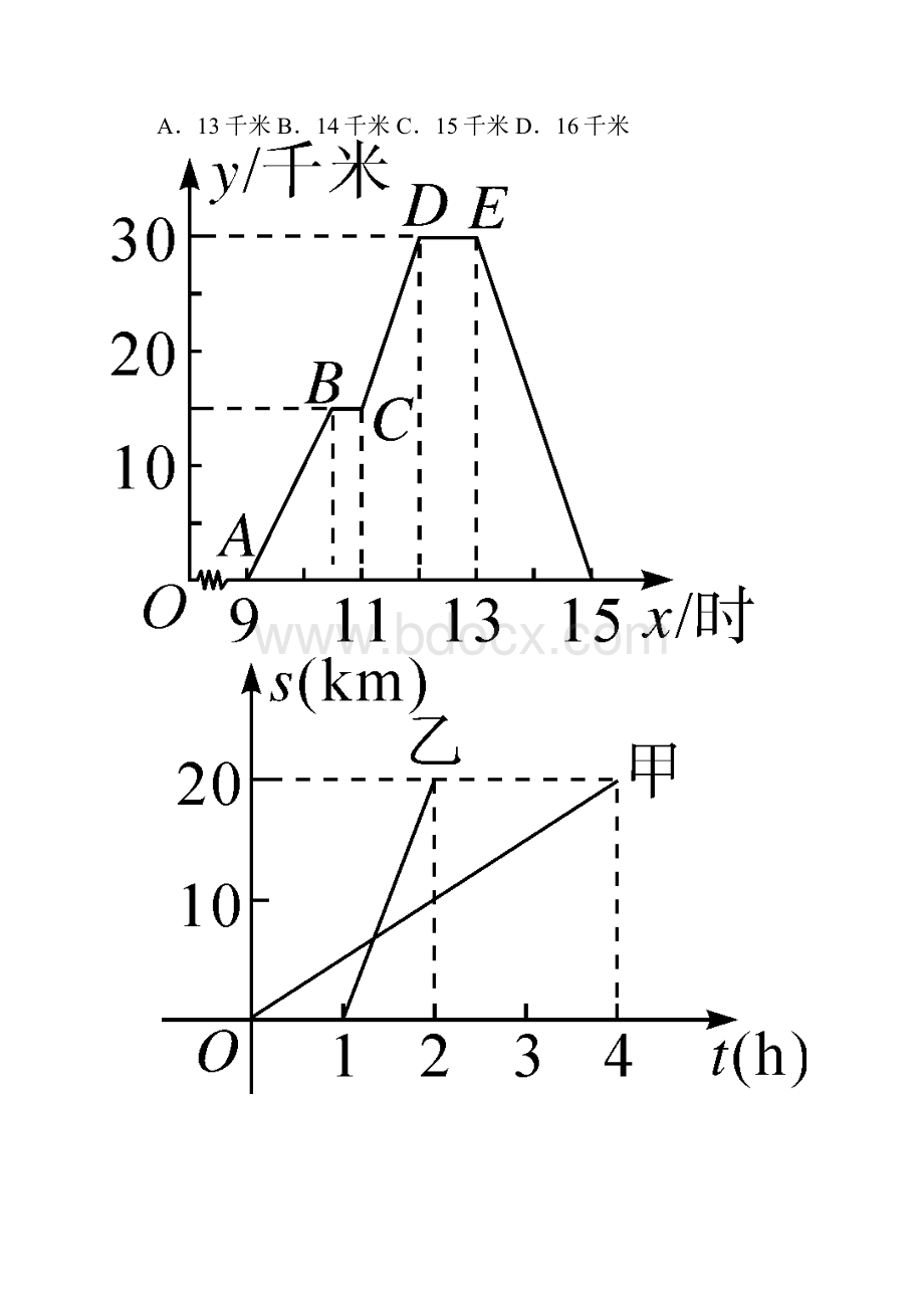 八年级数学下第20章函数单元测试题冀教版附答案.docx_第3页