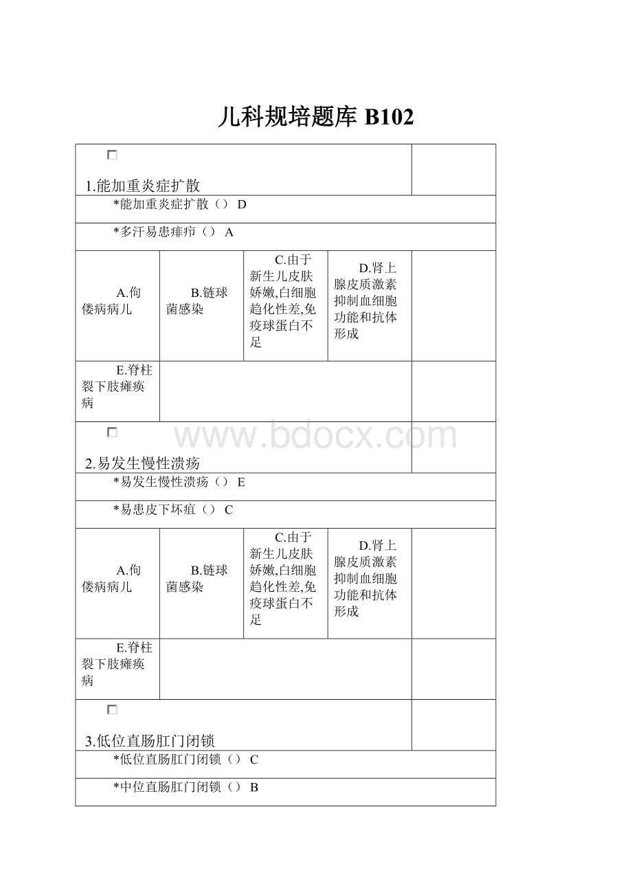 儿科规培题库B102.docx