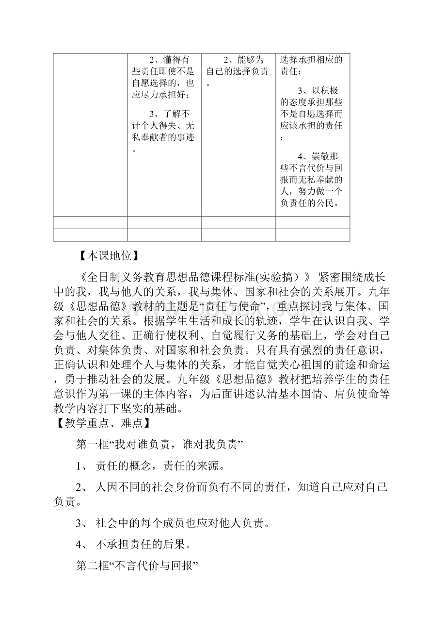 初三政治教案九年级政治责任与角色同在教案设计 精品.docx_第2页