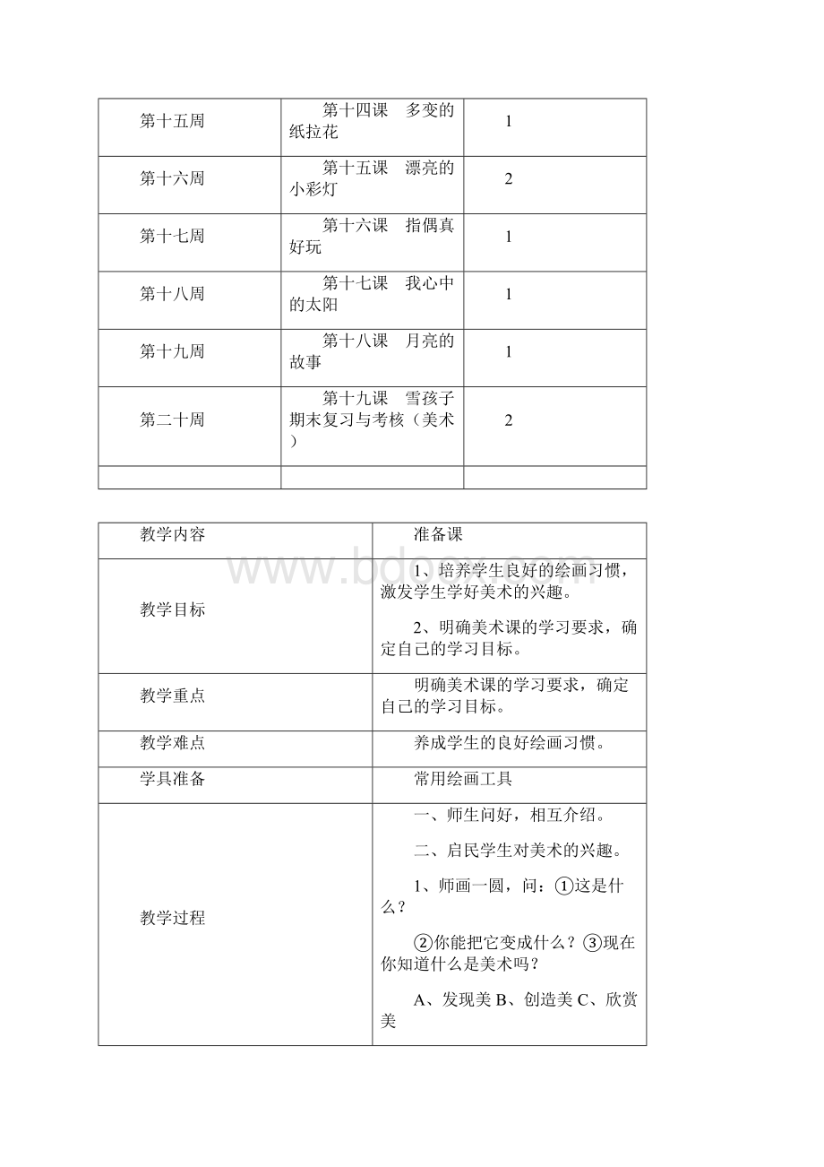 岭南版一年级上册美术教学案.docx_第3页