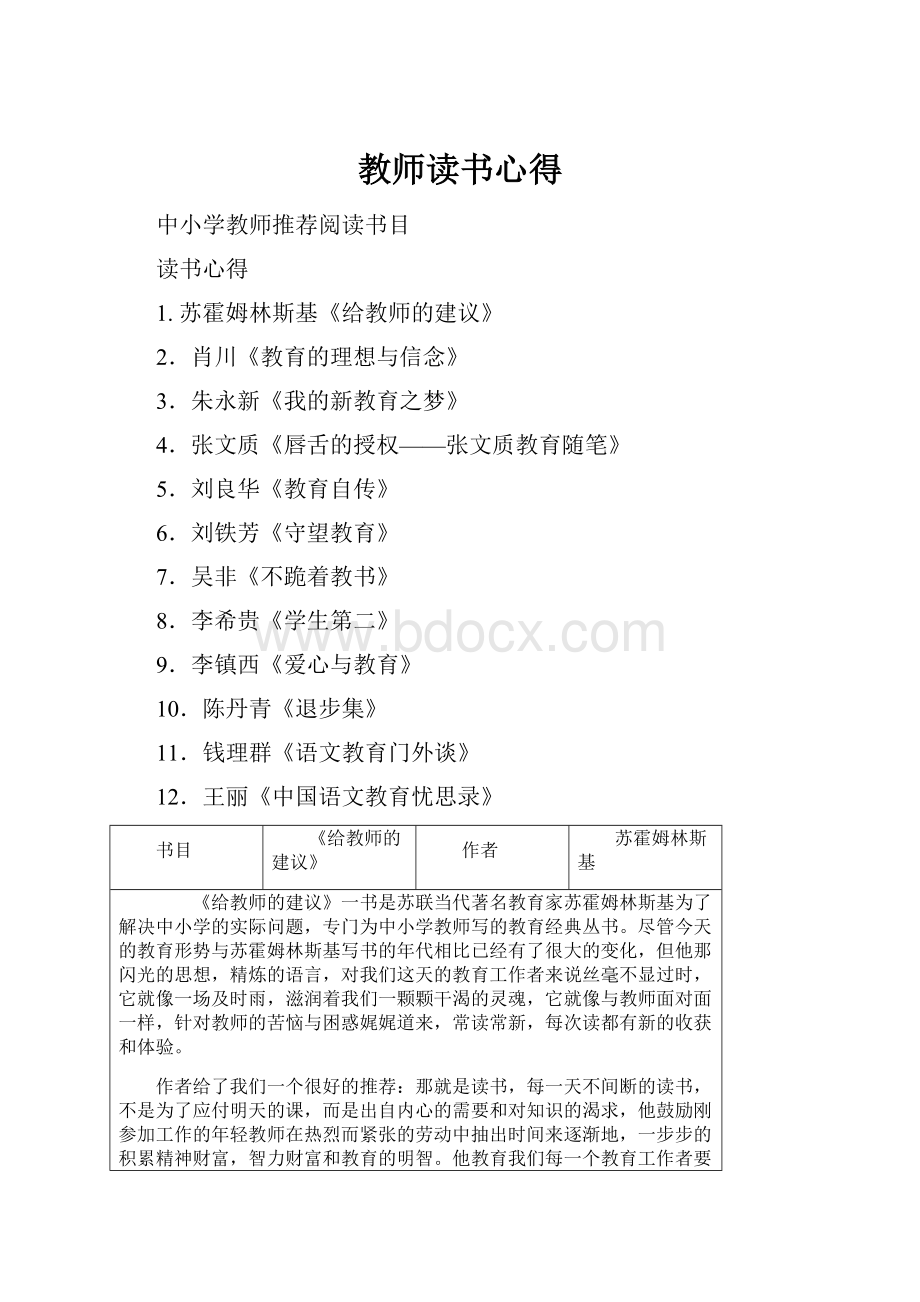 教师读书心得.docx_第1页