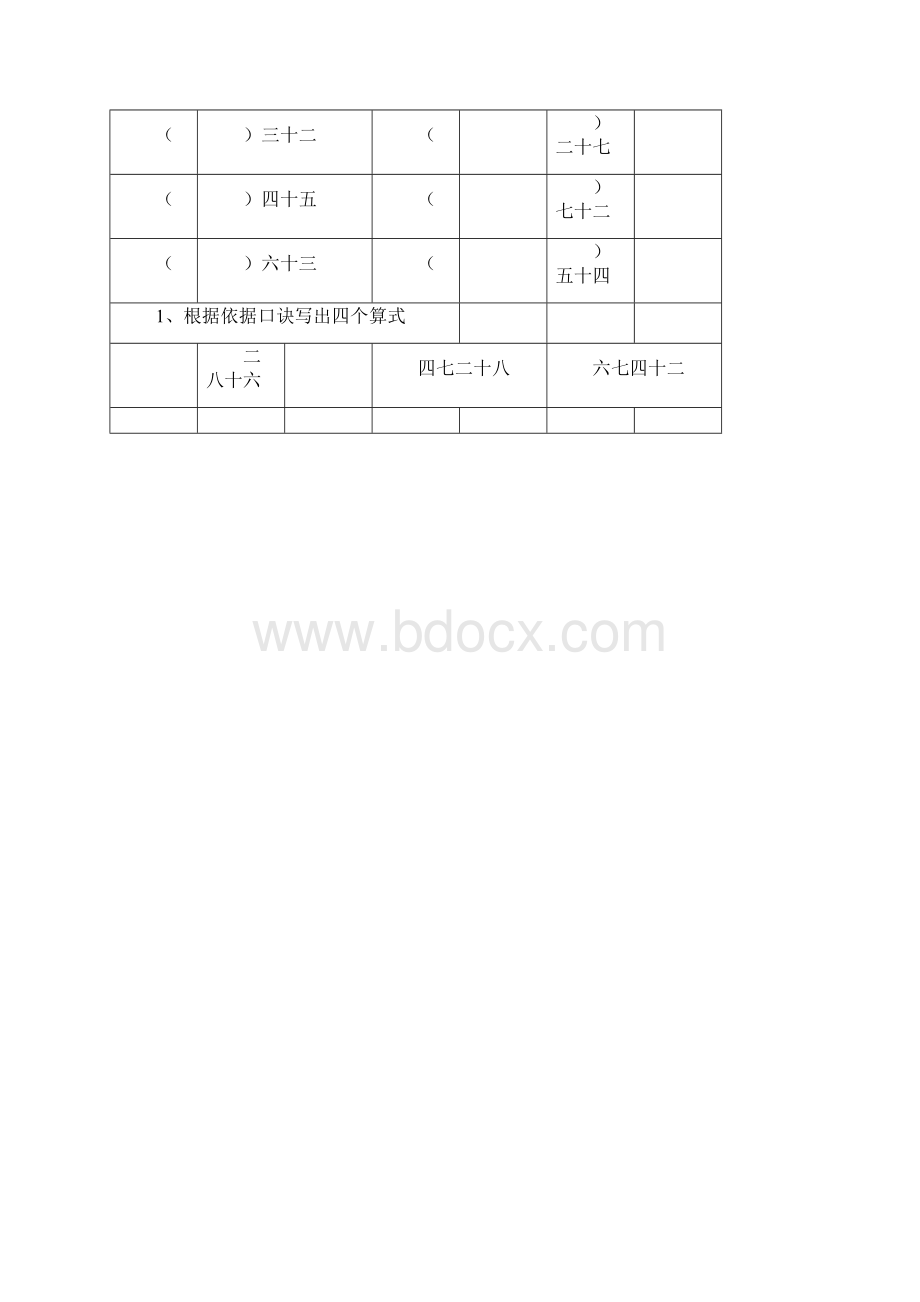 新人教版二年级下册数学期末总复习提纲知识要点与练习题.docx_第3页