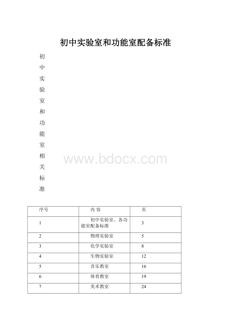 初中实验室和功能室配备标准.docx_第1页