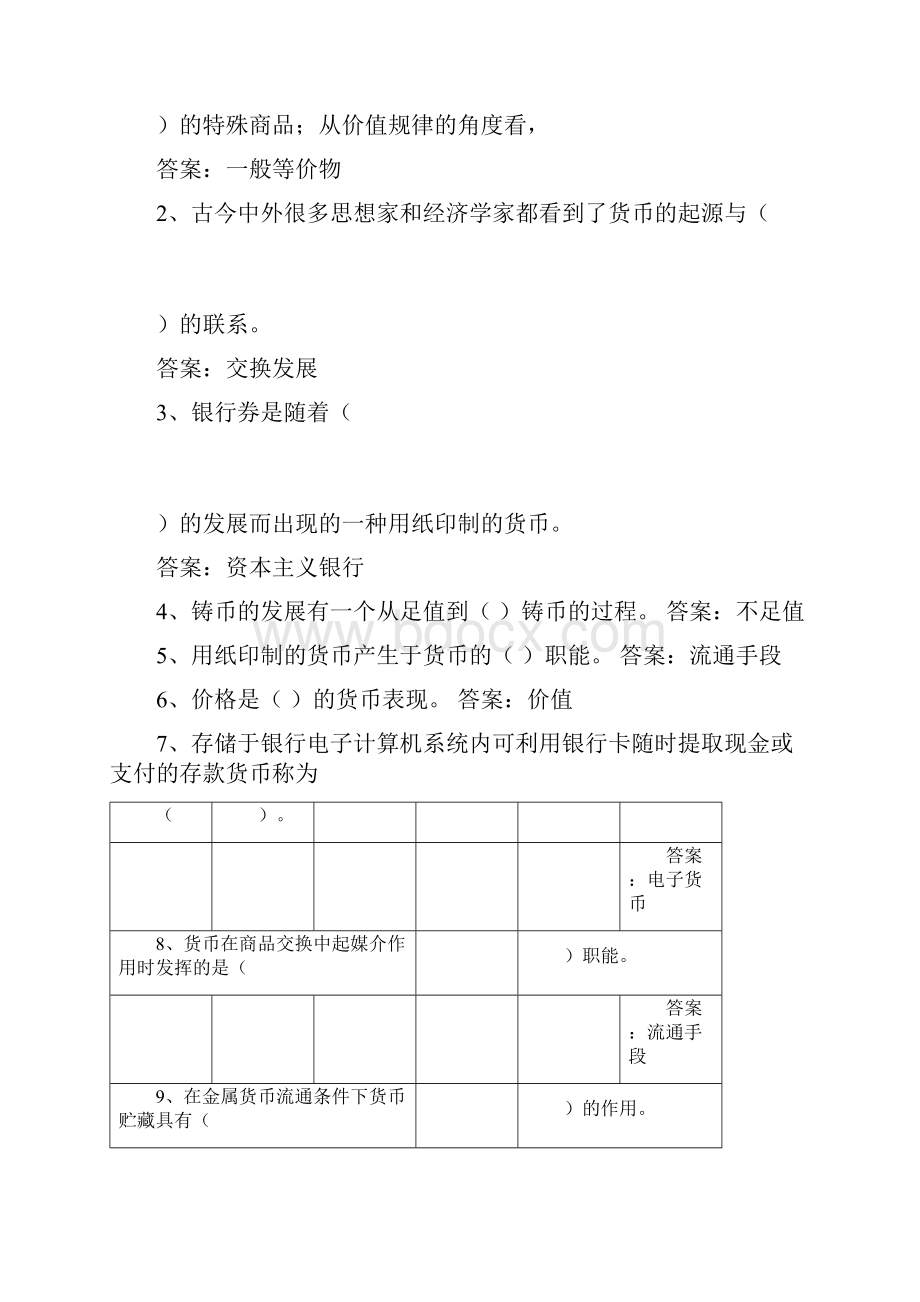 金融学基础题库含答案.docx_第2页