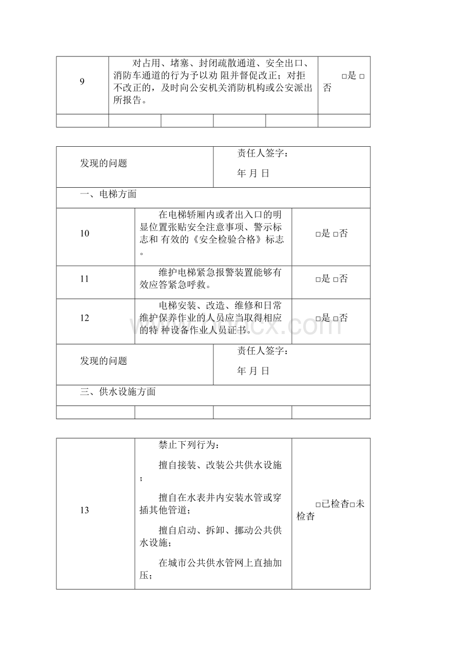 物业企业安全生产自查表.docx_第2页