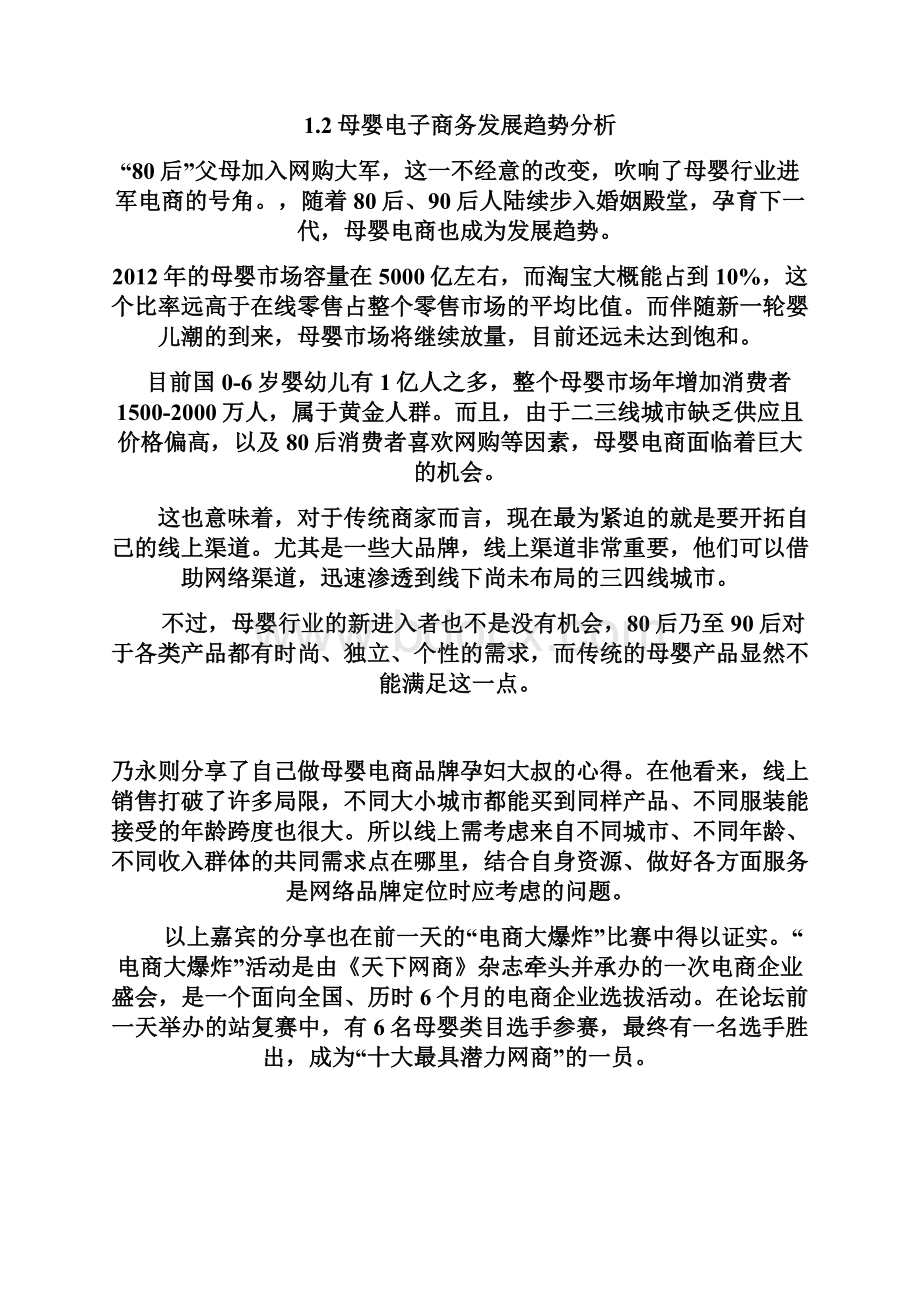 母婴之家电子商务网站项目设计方案.docx_第2页