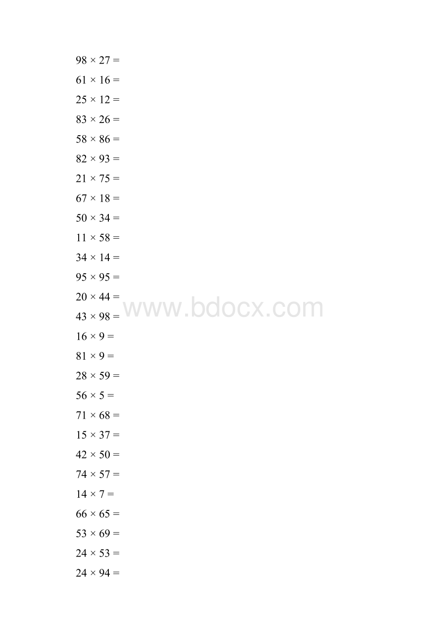 小学数学100以内乘法1000题2.docx_第2页