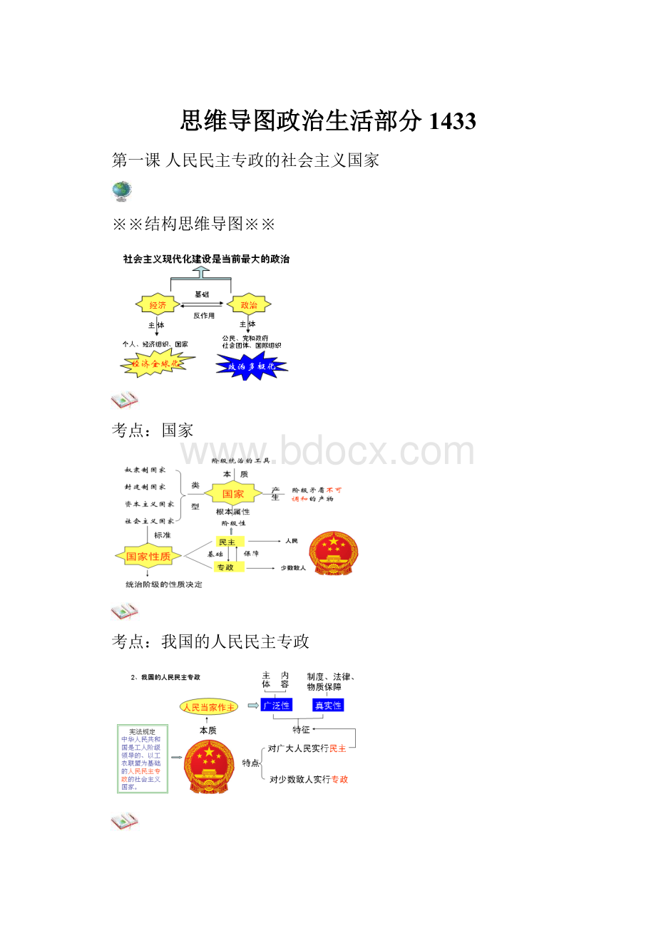 思维导图政治生活部分1433.docx