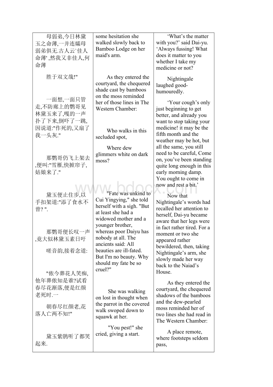 《红楼梦》杨宪益和霍克斯翻译对照35.docx_第3页