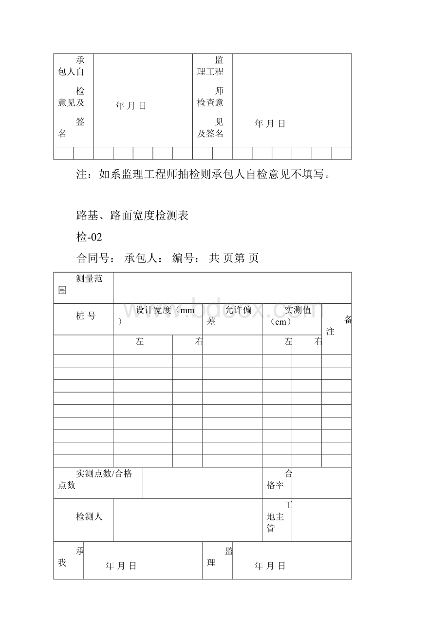 公路工程施工检查用表25份.docx_第2页