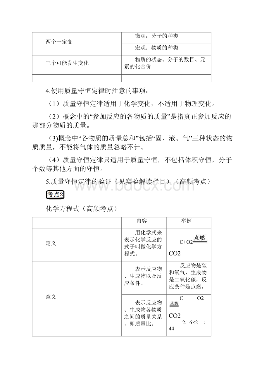 中考化学 第五单元 化学方程式复习.docx_第2页