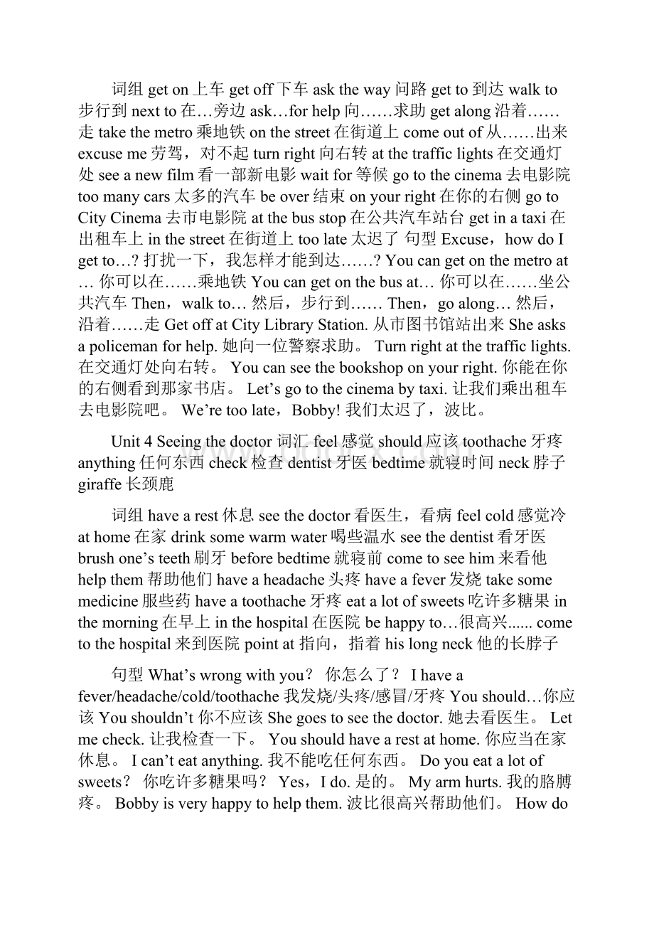 优品课件之届五年级英语下册5B各单元词组句型新版译林英语.docx_第3页