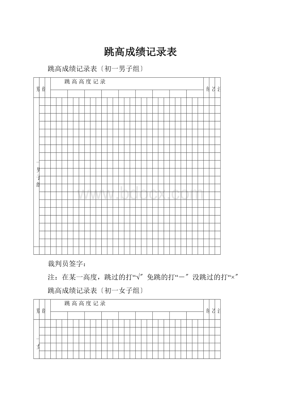 跳高成绩记录表.docx