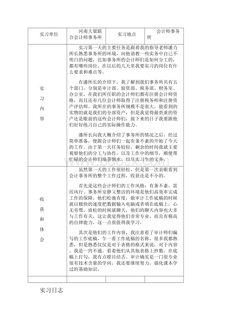 会计师事务所实习日志及报告.docx_第3页