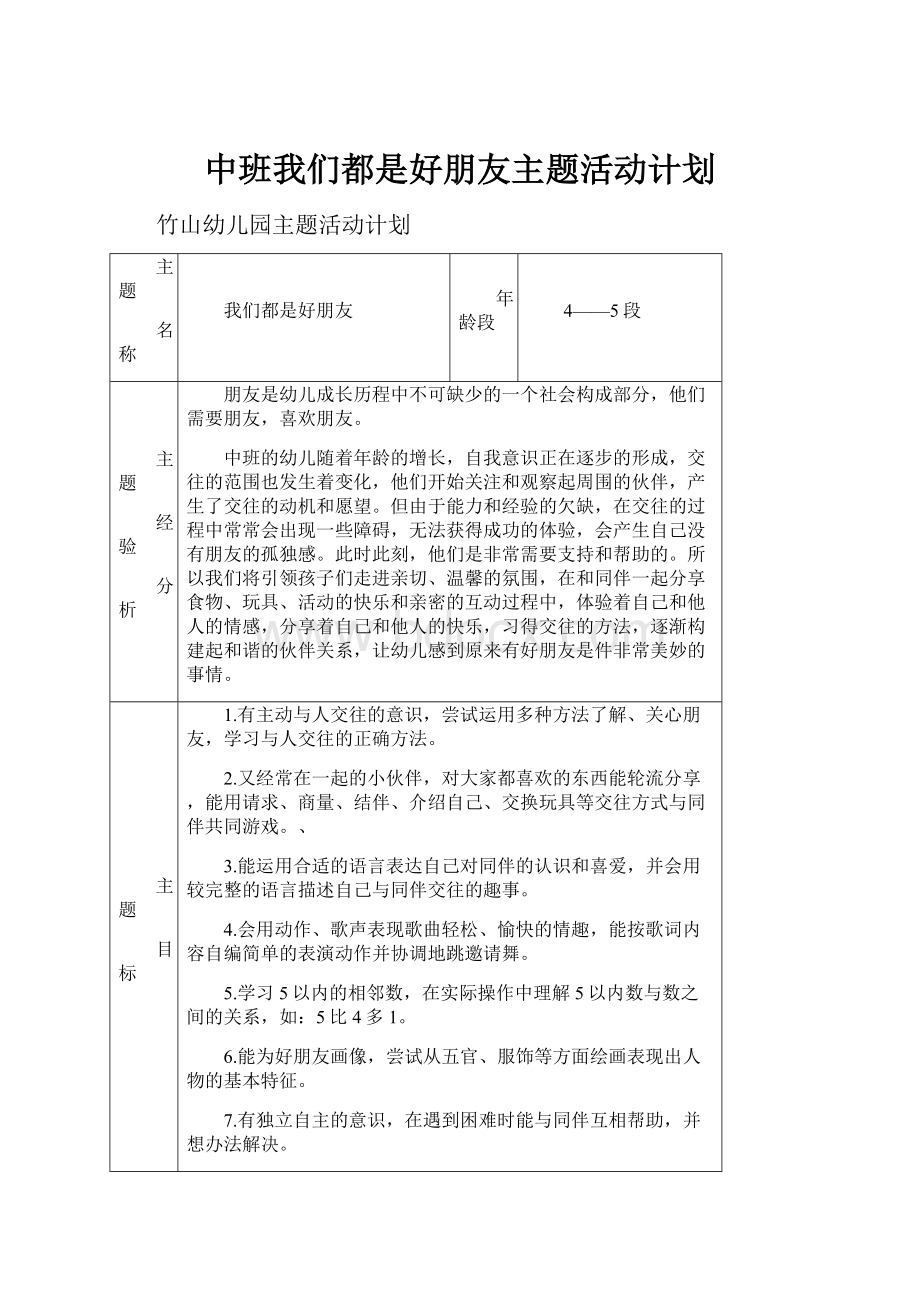 中班我们都是好朋友主题活动计划.docx