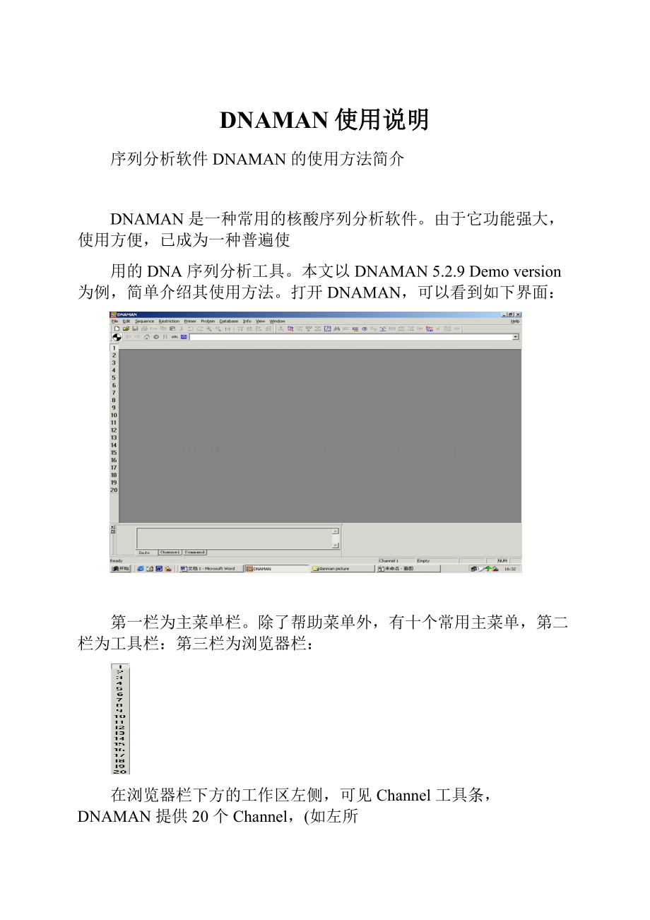 DNAMAN使用说明.docx