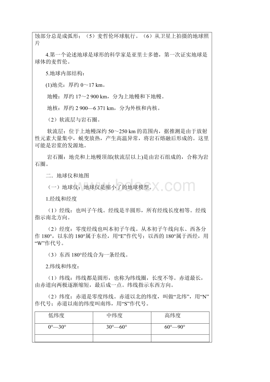 浙江省浙教版九年级中考复习讲义七年级科学部分第9讲人类的家园地球.docx_第2页