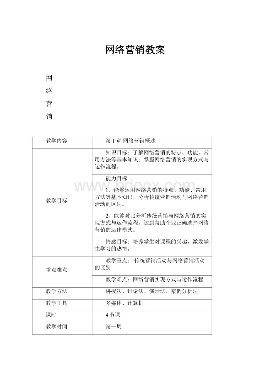 网络营销教案.docx_第1页