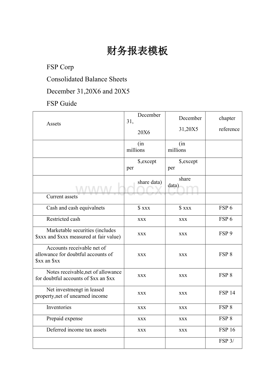 财务报表模板.docx