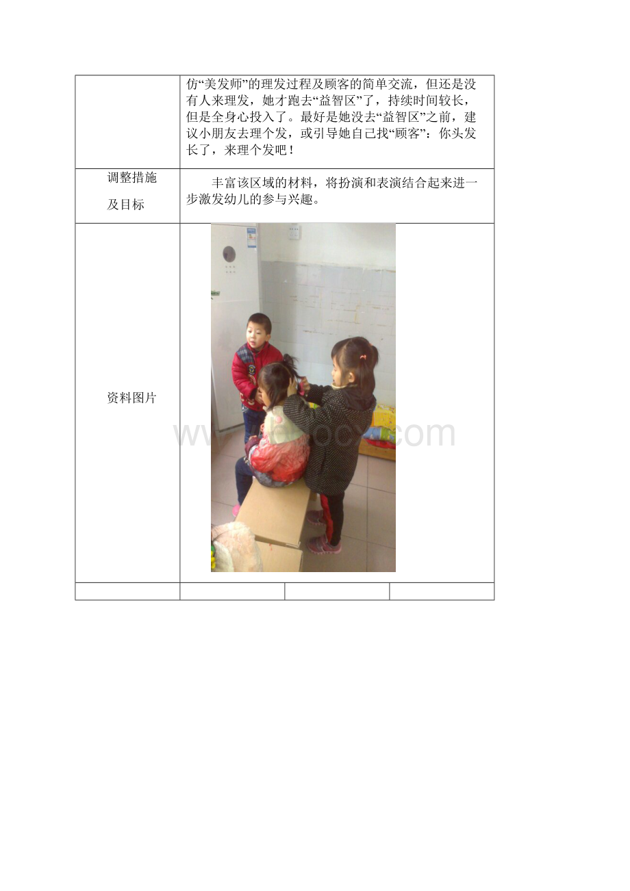 教育幼儿园区域活动观察记录表.docx_第3页