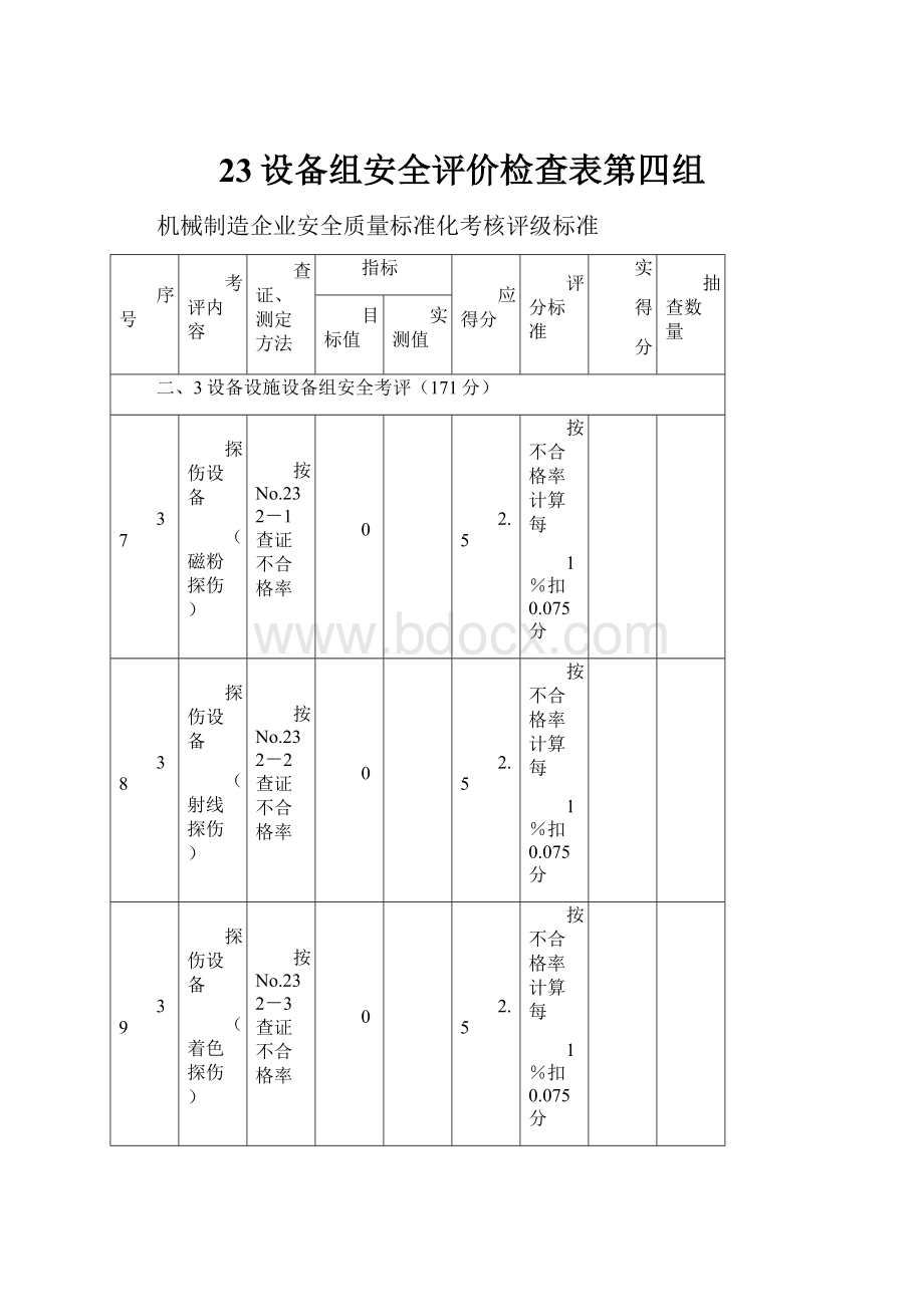 23设备组安全评价检查表第四组.docx_第1页